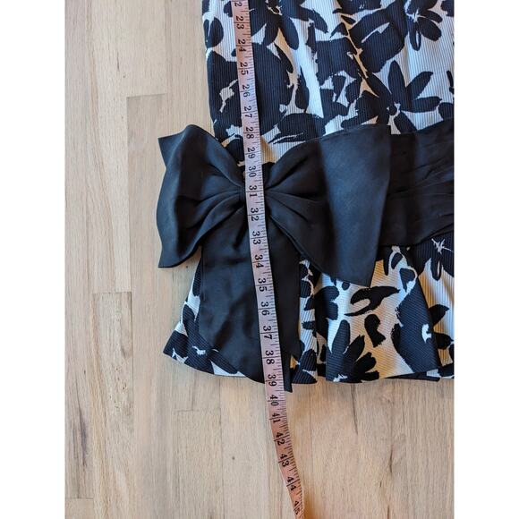 Vintage AJ Bari Dress Size 10 Black Bow Party Dress Fits Like Size 6 - Picture 6 of 7